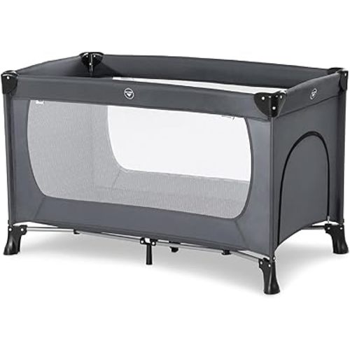 hauck Baby & Toddler Foldable Travel Cot and Portable Playpen, Dream N Play Plus, Grey