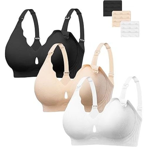 HBselect Nursing Bras for Breastfeeding Seamless Maternity Scalloped Jelly Bras Wireless Pregnancy Sleep Bralette