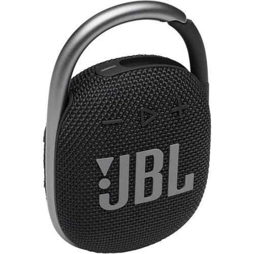JBL Clip 4 - Portable Mini Bluetooth Speaker, big audio and punchy bass, integrated carabiner, IP67 waterproof and dustproof, 10 hours of playtime, speaker for home, outdoor and travel (Black)