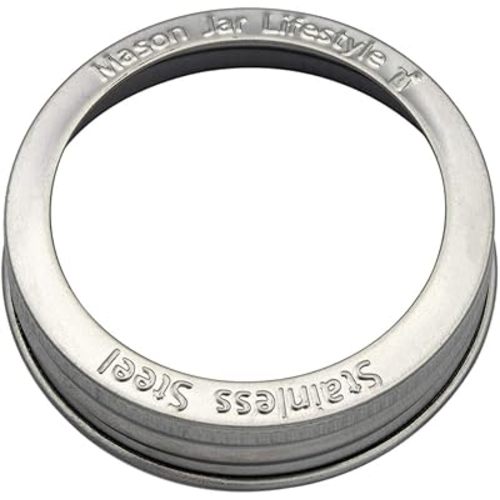 Stainless Steel Rust Proof Bands/Rings for Mason, Ball, Canning Jars (5 Pack, Regular Mouth)
