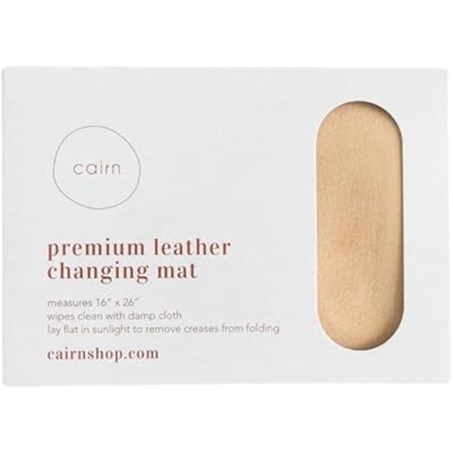 Vegan Leather Baby Changing Mat - Portable, Wipeable & Reusable Diaper Pad - 16" X 26" - Foldable for Travel