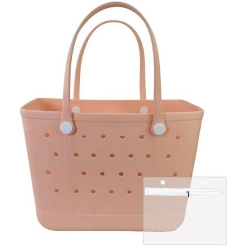 X Large Beach Bag, Oversized Rubber Beach Bag, Washable Open Tote Bag Durable Tote Travel Bags