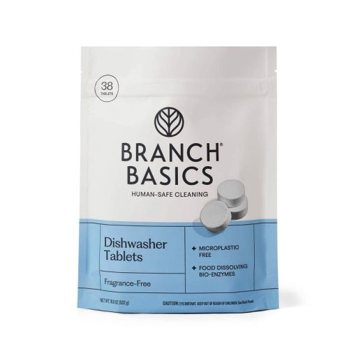 Branch Basics Fragrance-Free Dishwasher Tablets - 38ct: Dye-Free, Sulfate-Free, Removes Grease, Multi-Surface