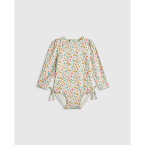 Long Sleeve Tie One-Piece Swimsuit - Toddler