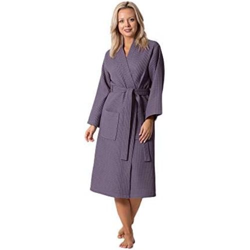 Turkish Linen Waffle Knit Lightweight Kimono Spa & Bath Robes for Women - Quick Dry - Soft