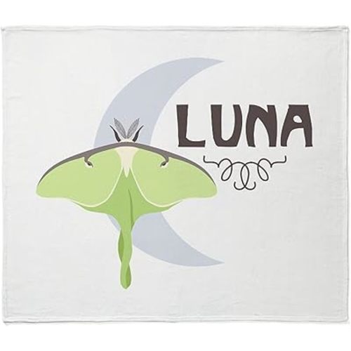 CafePress Luna Moon Moth Throw Blanket Super Soft Fleece Plush Throw Blanket, 60"x50"