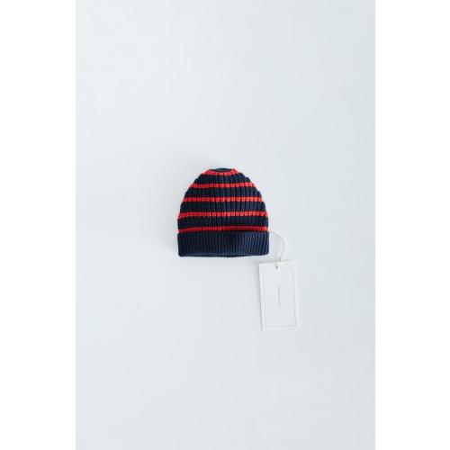 ZARA TIMELESS - STRIPED COTTON AND WOOL BEANIE - Red / Navy | ZARA United States