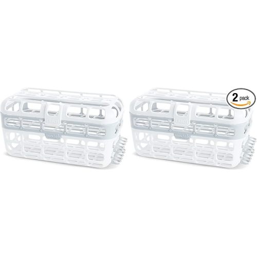 Munchkin® High Capacity Dishwasher Basket, 2 Pack, Grey