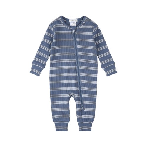 Stripe Rib One-Piece Pajamas