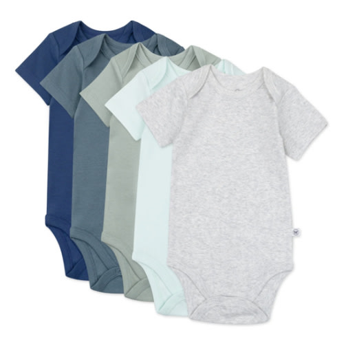 5-Pack Organic Cotton Short Sleeve Bodysuits | 3-6M