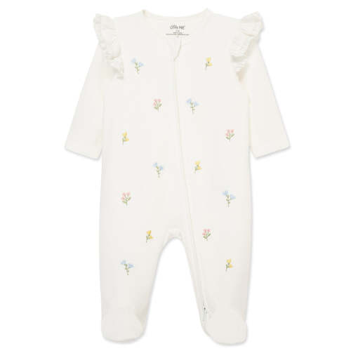 Floral 2-Way-Zip Footed One-Piece