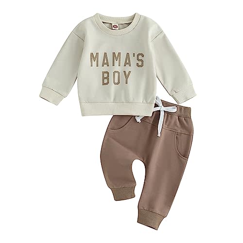Gender Neutral Baby Boy Girl Fall Winter Clothes Sweatshirt Shirt Pants Toddler Infant Outfit