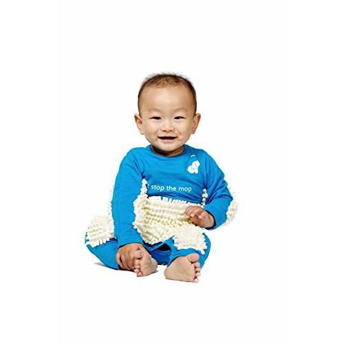 Cute Baby Mop Onesie, Funny Long Sleeve Romper, Perfect for a Crawling Baby