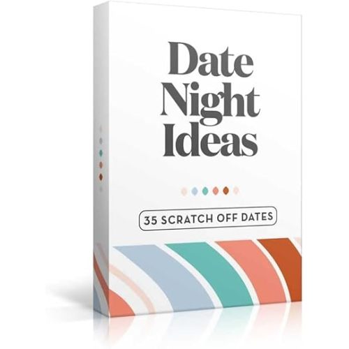 35 Scratch Off Date Night Ideas, Couples Gifts for Him, Her, Girlfriend, Boyfriend, Wife or Husband - Women or Men Anniversary Card Game, Engagement Gifts for Couples, Bridal Shower, Wedding, Birthday
