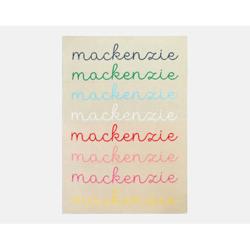 Script Ombre Name Custom Blanket