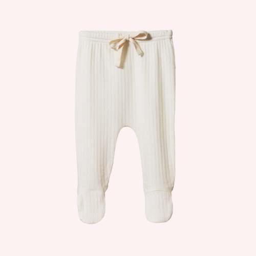 Footed Rompers Pointelle - Natural