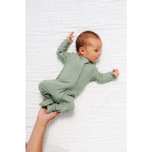 Ellis Ribbed Zipper Footies