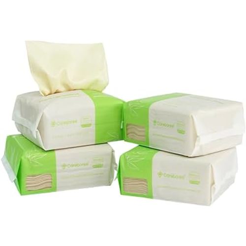 400 Count Careboree Unbleached Dry Baby Wipes Unscented Multi-Purpose Cotton Tissue Small Size
