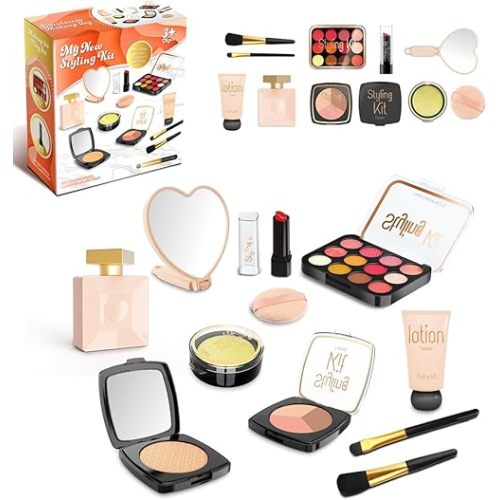 Fake Makeup Kits for Girls Toys 3 4 5 Years Old, Pretend Makeup Toys for Girls Birthday Gifts 3-5 Years Old
