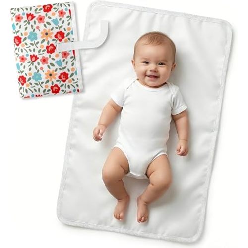 Portable Diaper Changing Pad, Waterproof Baby Changing Mat with Wrist Strap
