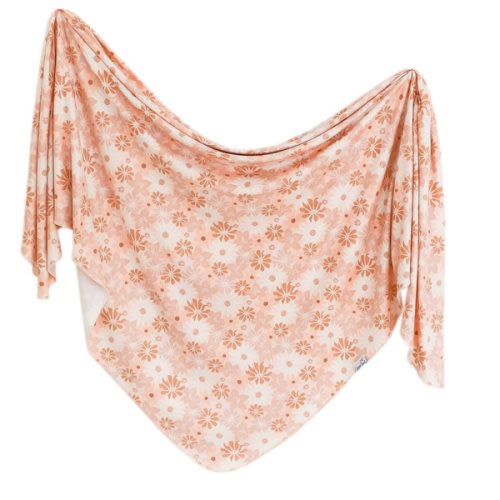 Copper Pearl Baby Swaddle Blanket - Premium Knit Baby Blanket, Large Soft Stretchy Receiving Blankets (Penny)