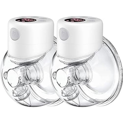 kmaier Breast Pump, Wearable Breast Pump, Hands Free Breast Pump, Electric Breast Pump 2 Mode & 9 Levels, 24mm Flange, 2 Pack