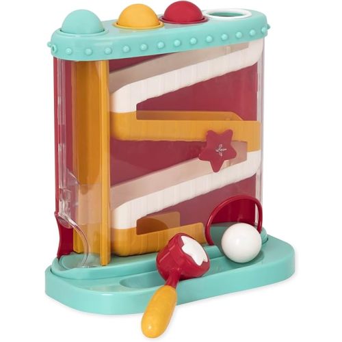 Battat – Pound-a-Ball Toy – Ball Maze – Hammer & Ball Puzzle For Babies – Fine Motor Skill Toy – 12 Months + – Pound & Roll