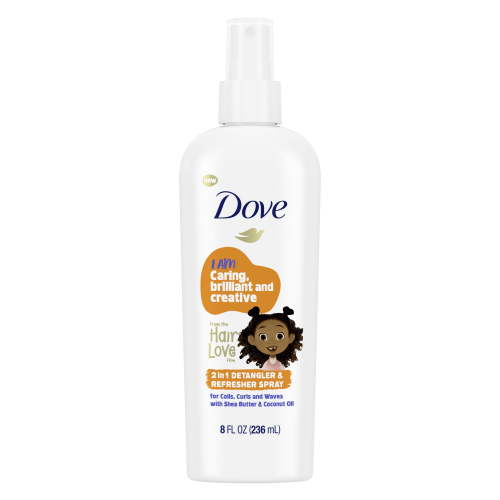Dove 2-in-1 Detangler and Refresher hairspray with Coconut and Shea Butter, 8 fl oz