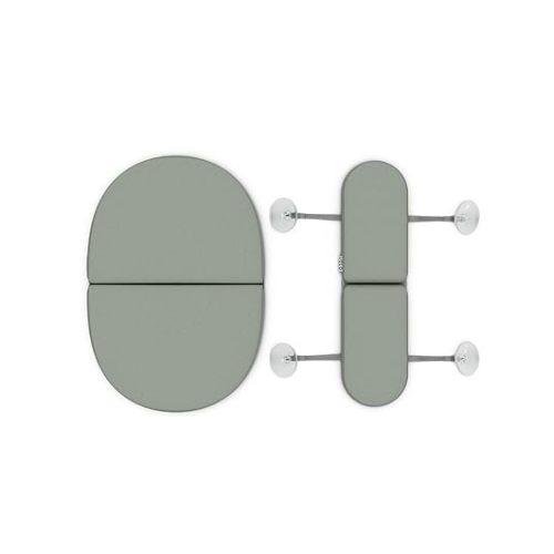 Lalo Knee & Elbow Saver - Foldable Padded Cushions for Bathtime Relief, Quick-Dry, Suction Cups for Stability, Bath Kneeler and Elbow Rest Pad Set 17 x 11.5 in Knee Pad & 16 x 4.5 in Elbow Pad - Sage