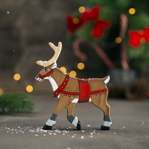 Wooden Christmas Deer Toy