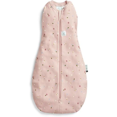 ergoPouch Cocoon Swaddle Sack 0.2 TOG - Baby Sleep Sack, Gentle Snug Fit Helps Calm Startle Reflex, Ideal for Arms In/Out Sleeping, Soft Breathable Fabric for Better Sleep (0-3 Months, Daisies)