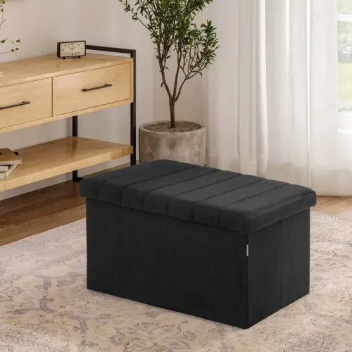 Seville Classics Boucle Foldable Storage Trunk | Costco