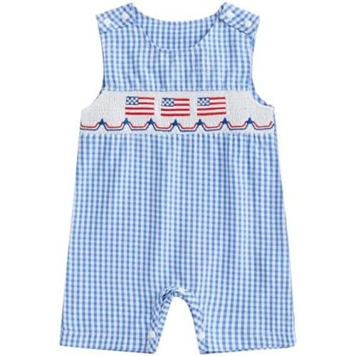 My First 4th of July Baby Boy Outfit American USA Flag Jumpsuit Newborn Summer Romper 4th of July Baby Boy Outfit