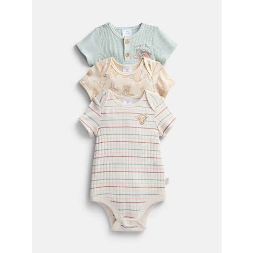Disney Classics Baby Bodysuits with Short Sleeves, 3-Pack, Sizes Newborn-18M