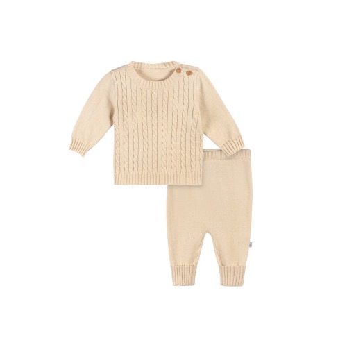 Cable Knit Sweater 2-Piece Set
