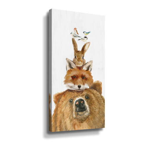 Redwood Rover Woodland Friends - Painting on Canvas & Reviews | Wayfair
