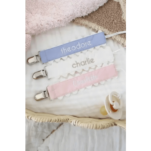 Personalized Ric Rac Pacifier Clip