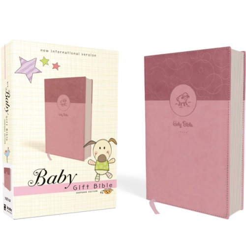 NIV, Baby Gift Bible, Holy Bible, Leathersoft, Pink, Red Letter, Comfort Print: Keepsake Edition