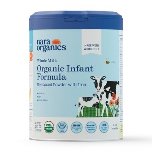Nara Organics Whole Milk Infant Formula Powder - 24.7oz