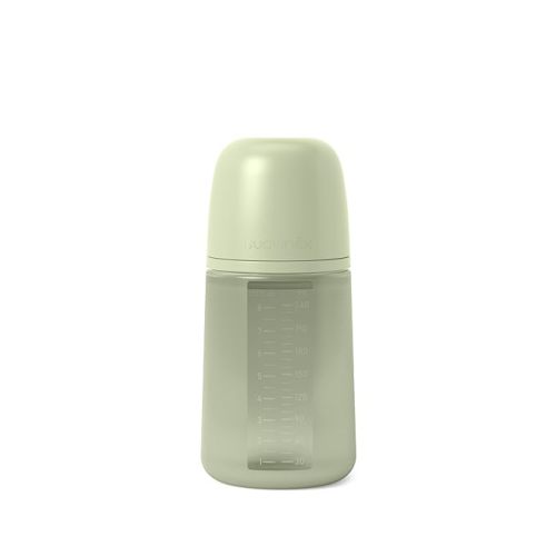 Suavinex Color Essence SX PRO Physiological Soft Flexible Silicone Baby Bottle, Anti Colic Baby Bottles, Supports Breast Feeding Babies, Made in Spain, Medium Flow, 8oz, Jungle Green