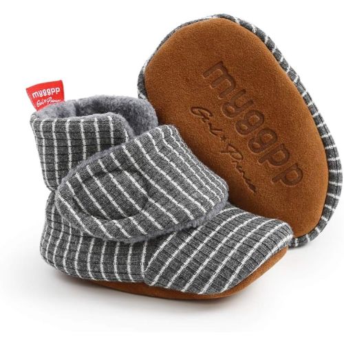 SOFMUO Unisex Baby Girl Boy Slippers Lightweight Non-Slip Indoor Moccasins House Shoes Toddler Booties