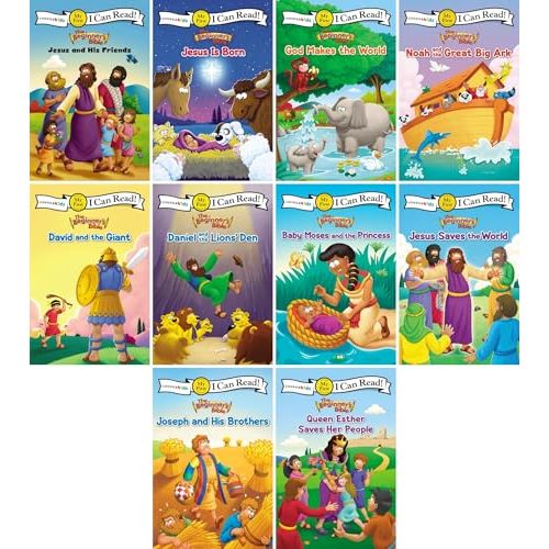 The Beginner’s Bible My First I Can Read 10-Book Set: Jesus and His Friends, Jesus Is Born, God Makes the World, Noah and the Ark, David and the Giant, Daniel in Lions’ Den, Baby Moses & More