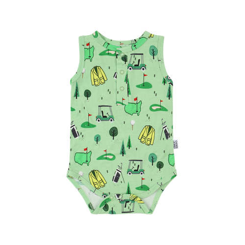 Golf Bamboo Henley Onesie with Snaps