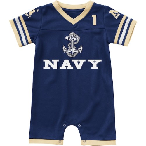 Navy Midshipmen Colosseum Newborn & Infant Bumpo Football Logo Romper - Navy