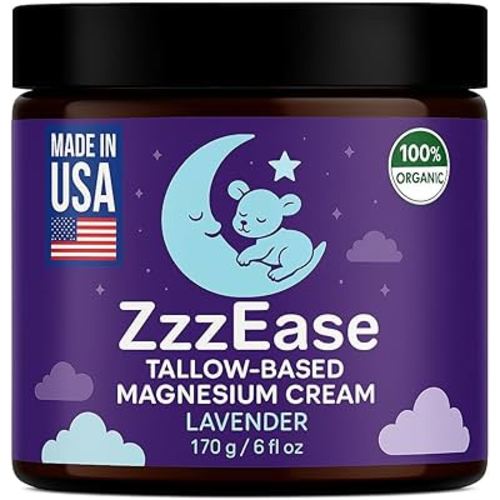 Magnesium Lotion for Kids | Tallow-Based Magnesium Lotion for Sleep | Lavender Scented | No Melatonin Sleep Aid | Arnica Cream, Eczema Cream for Kids | Organic, Made in the USA, 3 Month Supply