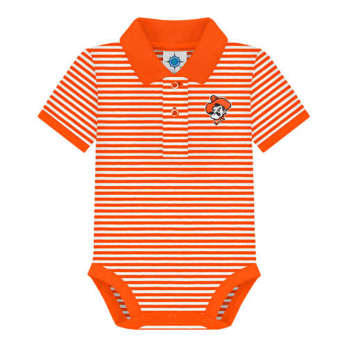 Oklahoma State Cowboys Striped Polo Bodysuit | College Baby