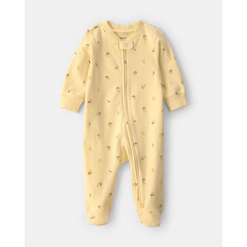 Baby Lemon 2-Way Zip 100% Cotton Sleep & Play Pajama - Yellow | Carter's
