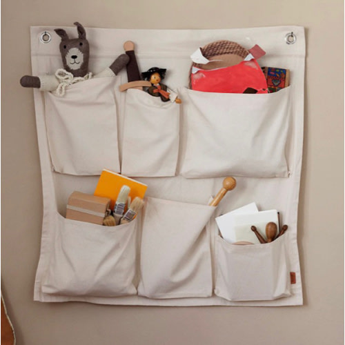 Canvas Wall Pockets - Off-white