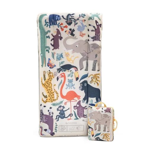 Stokke JetKids CloudSleeper, Animal Family - Inflatable Kids’ Travel Bed - Includes Integrated Pump & Packing Cube - Best for Ages 2+