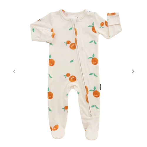 Bamboo Footed Zipper Sleeper - Clementines – Belan.J